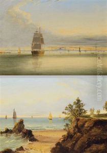 Boston Harbor Sunset (+ Massachusetts Coast; Pair)