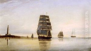 Calm Morning Off Boston Light by Clement Drew