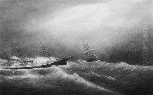 Vessels In Stormy Seas - view 1