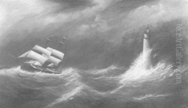 A Three-masted Ship Off Minot's Light - view 1