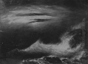 View Of Persian Head By Moonlight During A Storm