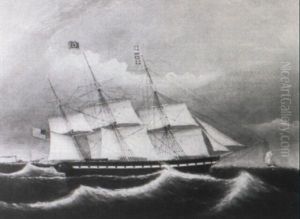 Portrait Of The Ship 'cape Cod' by Clement Drew