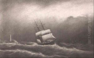 Boston Light Southeast Gale