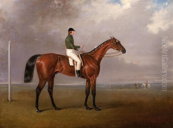 Lord William Hill, Captain Royal Scots Greys Riding A Race Horse, Wearing Racing Colours - view 1