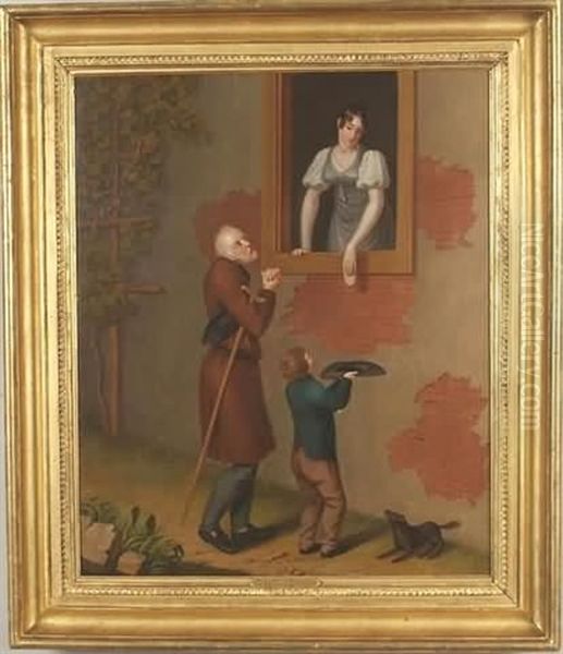 Two Beggars At A Window - view 1