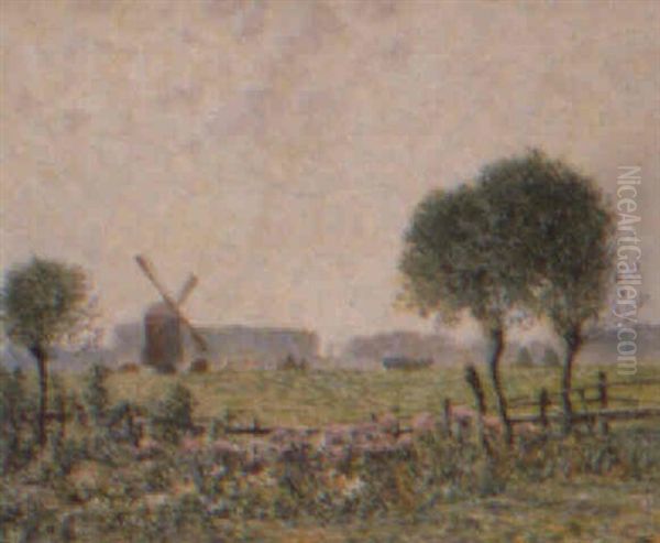 Forarslandskab Med M+lle Og Markblomster - view 1