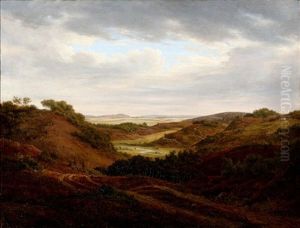 Moor Landscape With Heather Hills by Dankvart Dreyer