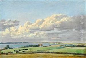 Landscape North Of Assens With A View Towards Emtekaer Nor And Wedelsborg Peninsula