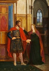 Dronning Dagmar Og Valdemar Sejr- Queen Dagmar And Valdemar Sejr. by Dankvart Dreyer