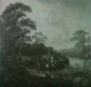 Sudliches Bewaldetes Flusstal by Willem van Drielenburch