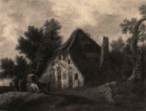 Peasants By A Horse-drawn Wagon In Front Of A Tavern Peasants By A Horse-drawn Wagon In Front Of A Tavern