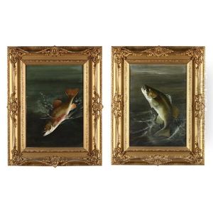 Pair Of Fish Portraits by Harry Driscole