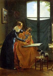 La Lecon De Dessin by Louise-Adeone Drolling