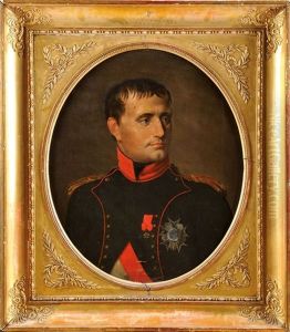 Portrait En Buste De L"empereur Napoleon 1er En Uniforme Des Chasseurs A Cheval De La Garde Imperiale