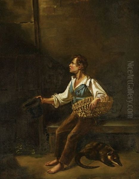 Jeune Mendiant Avec Un Animal - view 1