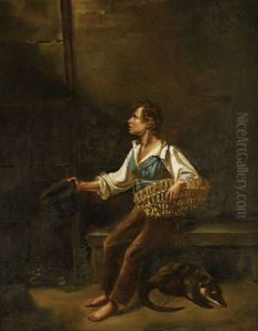 Jeune Mendiant Avec Un Animal