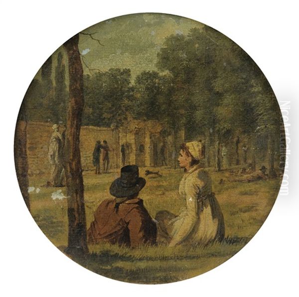 Couple D'elegants Dans Un Parc - view 1