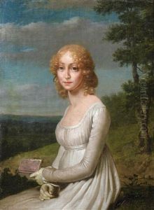 Portrait De Mme Metman Lisant Dans Un Paysage