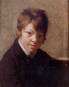 Portrait Of A Young Boy (the Artist's Son, Michel-martin, Age 11?) by Martin Droelling