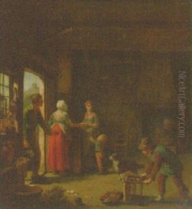 A Cottage Interior by Martin Droelling