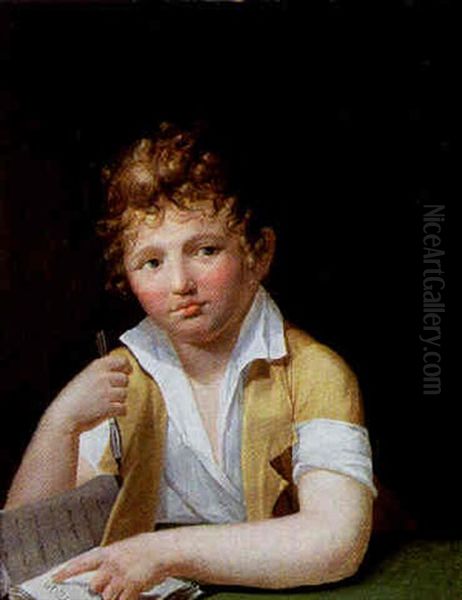 Portrait De Jeune Garcon Ecrivant - view 1
