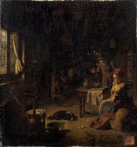 Scene D'interieur by Michel Martin Drolling