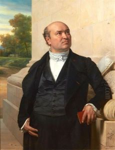 Portrait De Jean-nicolas Huyot, Architecte De L'arc De Triomphe by Michel Martin Drolling