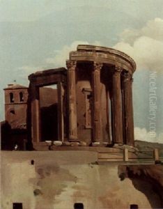 The Temple Of Sibyl, Tivoli by Michel Martin Drolling