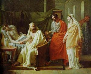 Erasistratus Diagnosing The Cause Of Antiochus' Illness by Michel Martin Drolling