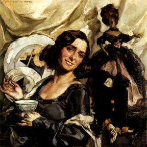 Portrait Of Olga Glebova-sudeikina by Madga Drommeter