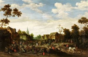 Dorflandschaft Mit Bauernfest by Cornelis Droochsloot