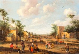 Bijeenkomst Aan De Dorpsrand by Cornelis Droochsloot