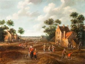 Dorfszene by Cornelis Droochsloot