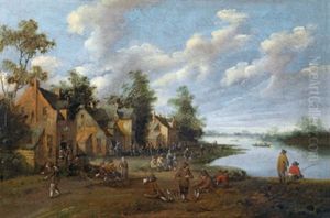 Flusslandschaft Mit Figurenstaffage