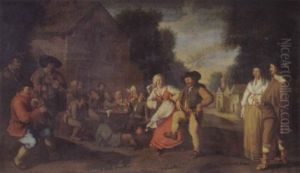 La Danse Villageoise by Cornelis Droochsloot