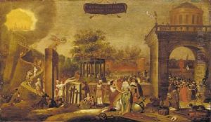 An Allegory Of Life And Death by Cornelis Droochsloot
