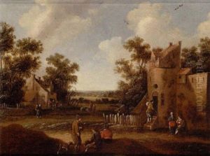 Niederlandisches Bauerdorf by Cornelis Droochsloot