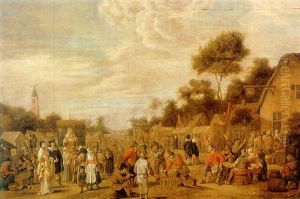 A Village Kermesse by Cornelis Droochsloot