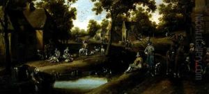 La Tonte Des Moutons by Cornelis Droochsloot