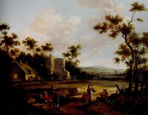 Scene Villageoise by Cornelis Droochsloot