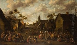 Fiesta En La Aldea by Joost Cornelisz. Droochsloot