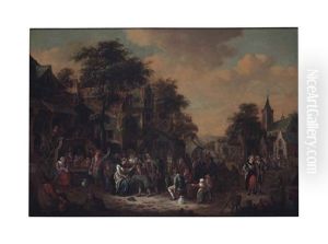 A Merry Gathering Outside A Tavern A Merry Gathering Outside A Tavern