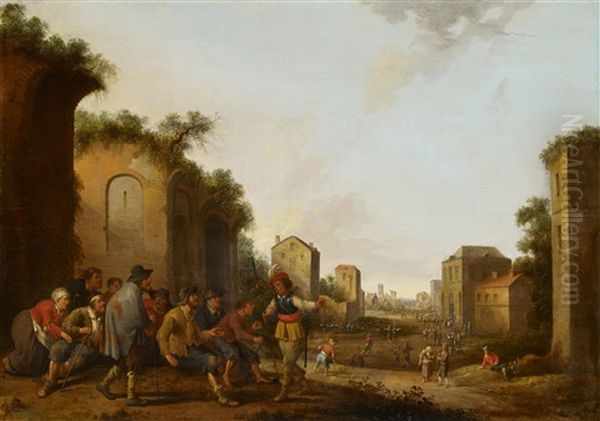 Southern Landscape With Beggars - view 1