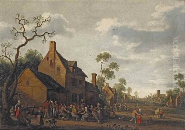 Peasants Making Merry Outside An Inn - view 1