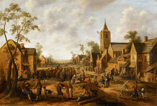 A Busy Village Scene - view 1
