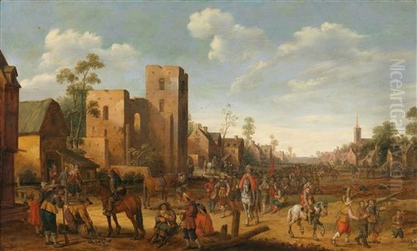 Soldner Beim Einzug In Eine Stadt - view 1