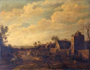 Cavaliers Devant Les Remparts D'une Ville by Joost Cornelisz. Droochsloot