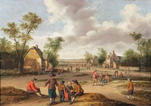 Paysans A L'entree D'un Village