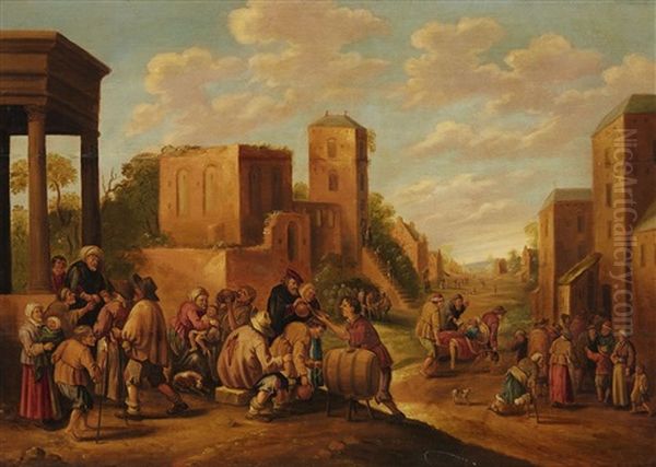The Seven Works Of Mercy In A Village Landscape - view 1