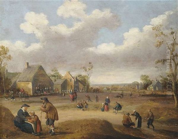 Reges Treiben Auf Breiter Dorfstrase - view 1